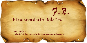 Fleckenstein Nóra névjegykártya