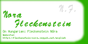nora fleckenstein business card