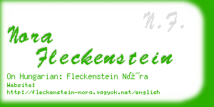 nora fleckenstein business card